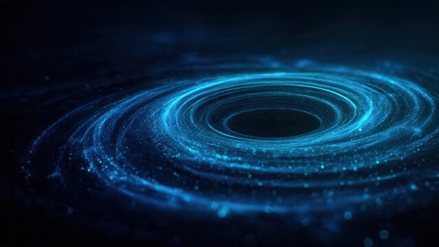 Blue Cosmic Black Hole with Glowing Accretion Disk