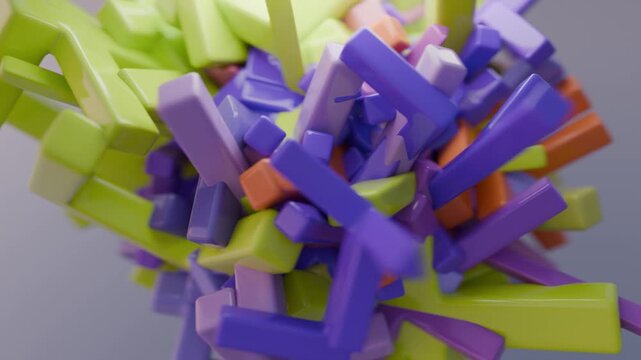 A toy box whose shape constantly changes at random; ideal as a background for short films and video production, and can also be used for VJing