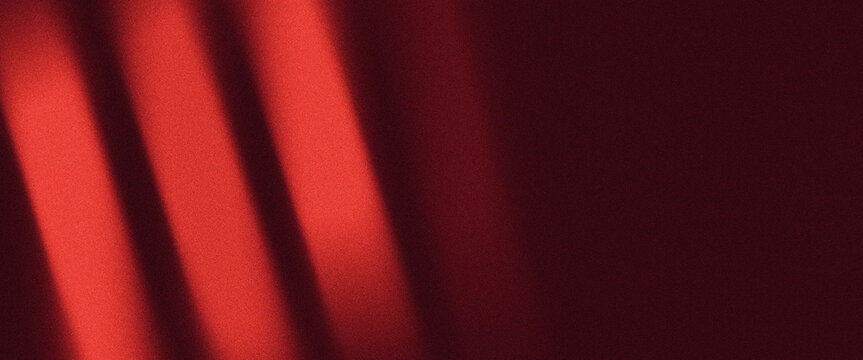 Abstract red background with striped pattern and geometric composition.