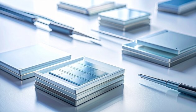 Solid-State Battery Assembly Workbench with Ceramic Electrolyte Sheets and Electrode Foils