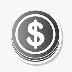 Fototapeta premium Dollar Coin Icon