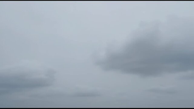 The video features a sequence of frames showcasing a cloudy sky, with the clouds appearing to move slowly across the scene