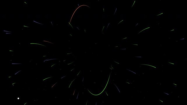 Abstract Motion Line Burst and Sparks Loop Alpha Channel