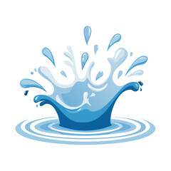 Fototapeta premium Dynamic Water Splash Illustration