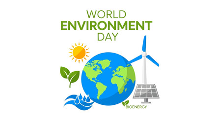 Naklejka premium World Environment Day eco friendly concept.