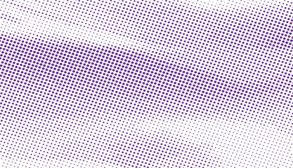 Naklejka premium Purple Halftone Pattern Background with Curved Gradient Dot Design for Creative Graphic Projects and Modern Web Design Elements