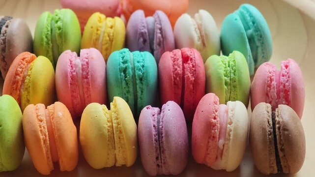  A macarons in a plate