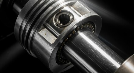 Fototapeta premium Close-up of a Shiny Piston Assembly.
