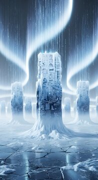 Frozen Arctic Data Stream Circuit Monoliths