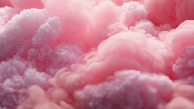 Soft Cotton Candy Textures in Vivid Pink Displaying Whimsical Fluffiness