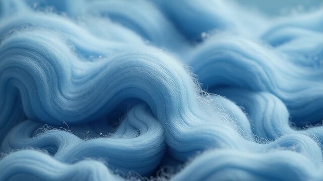 Gentle Blue Waves of Soft Fabric Flowing Gracefully