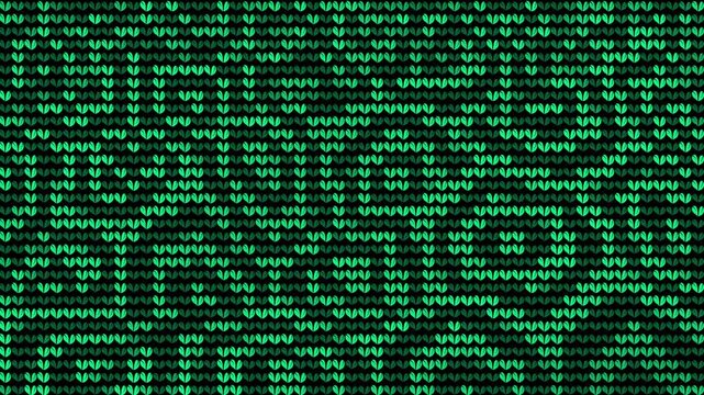 Green Matrix Style Digital Knitting Pattern Maze Background Loop