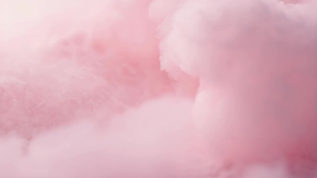 Fluffy Pink Cotton Candy Swirling in the Air
