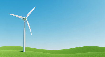 Obraz premium Renewable Energy and Wind Power Concept for Global Wind Day