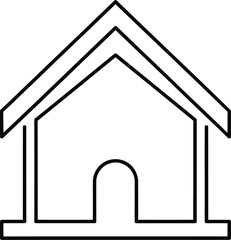 Fototapeta premium Home House Building Icon Silhouette