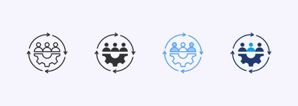 Capacity Building Icon Set Multistyle Various Collection Element For Design