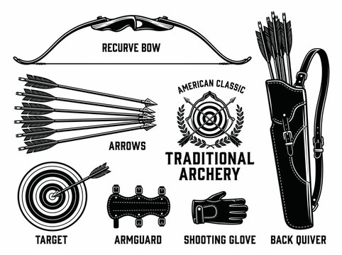 Archery bow arrows and quiver