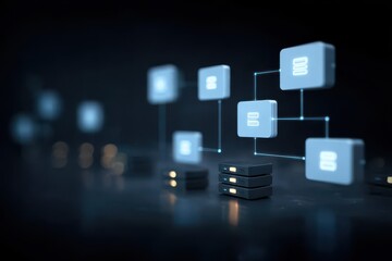 Fototapeta premium Smart integration of the communication system within the network offers a solution for coordination on an open platform.