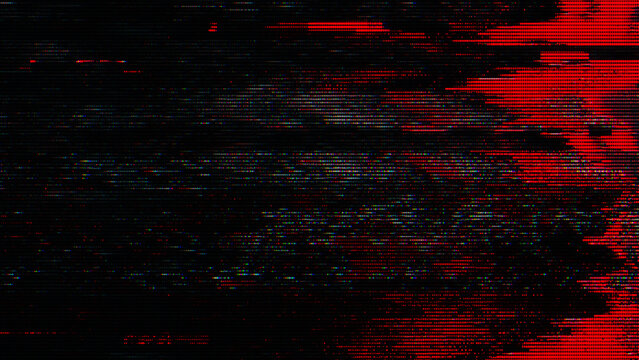 Abstract Heavy Red Glitch Artifacts Background on Black for Cyberpunk and Industrial Design. perfect for cyberpunk aesthetics, retro-future designs, gaming wallpapers, and modern tech-themed overlays.