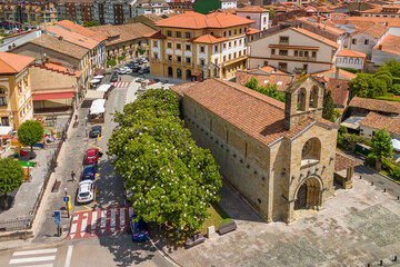 Fototapeta premium San Juan de Amandi church in Villaviciosa Asturias