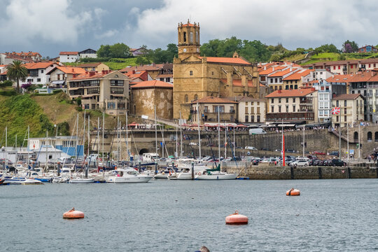 Getaria Cityscape Featuring San Salvador Gothic Church
