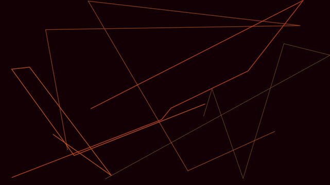 Dynamic abstract geometric lines animation neon red blue