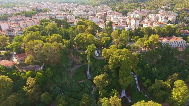 Edessa Waterfalls and City View, Central Macedonia, Greece