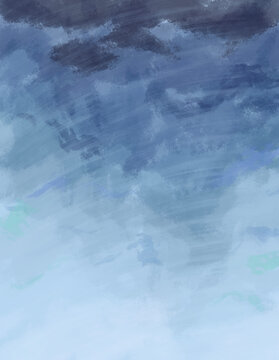 Deep blue abstract texture with fluid paint strokes and soft gradients. Water inspired digital painting with organic movement, ideal for modern design, branding and creative projects.