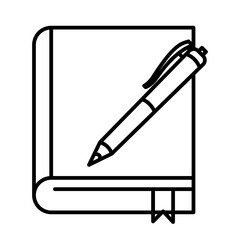 Naklejka premium Book and pen icon