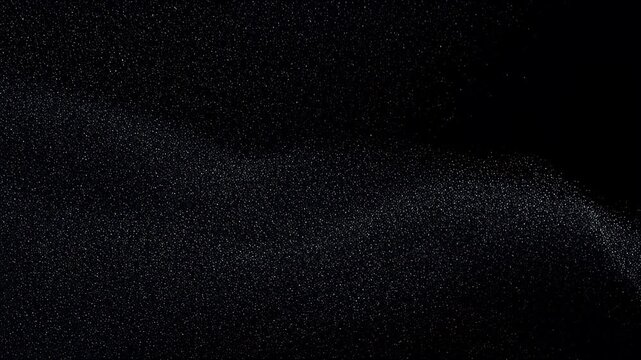 Abstract particles moving gracefully in a dark space. Represents creativity, innovation, and the beauty of motion in digital art