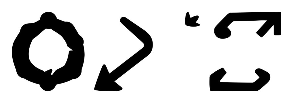 Git branch merge arrow set with solid black icon on white background featuring code, version control, arrows with symbols and interface