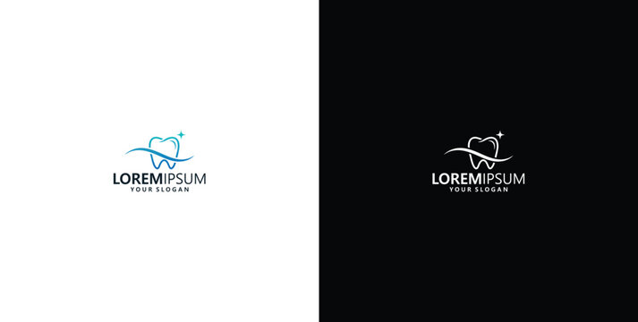 vector logo design wave logo and dental care logo