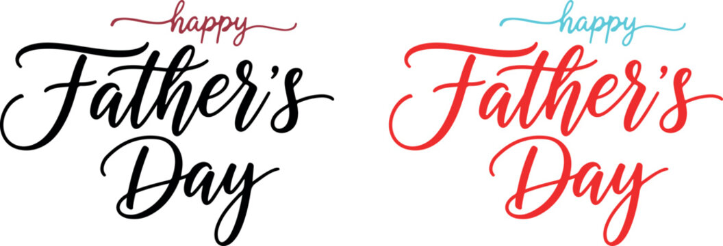 Festive father's day calligraphy design with elegant script and teal background