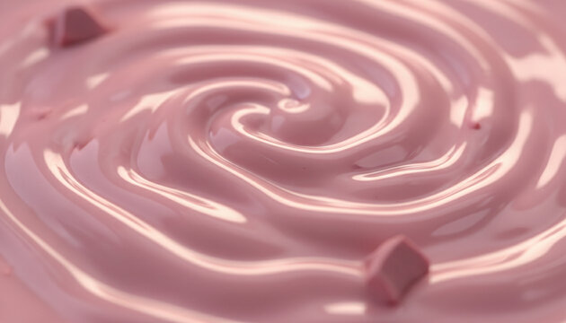 Melting Ruby chocolate thick glossy pastel pink liquid swirling texture