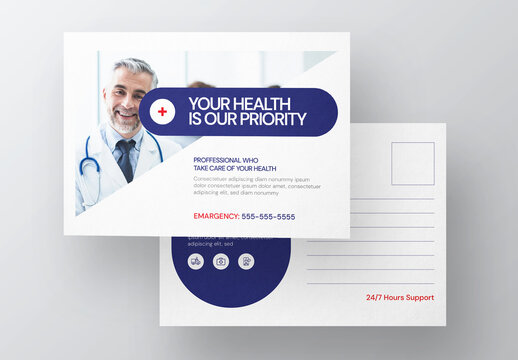 Health Care Post Card Design