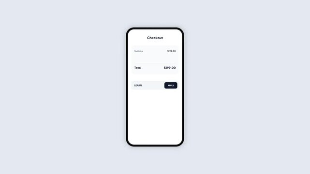 Online education platform checkout screen showing application of a promotional discount for a course