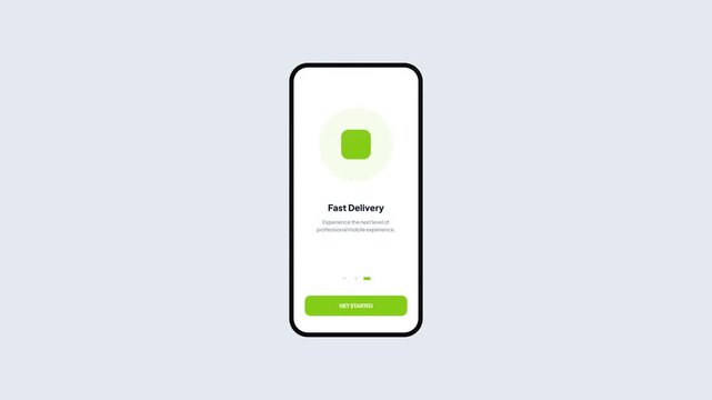Onboarding screens for a healthy food and recipe mobile application with progress indicators