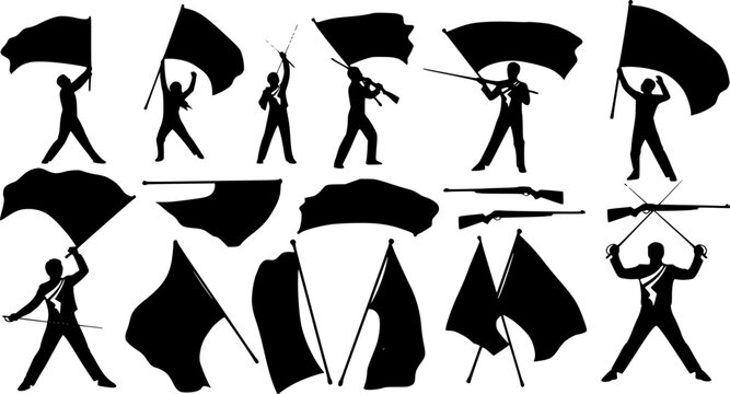 Color guard svg, Color guard flag svg, Marching band flag svg, Color guard rifle svg, Color guard sabres svg, Color guard silhouette, Color guard flag silhouette, Marching band flag silhouette