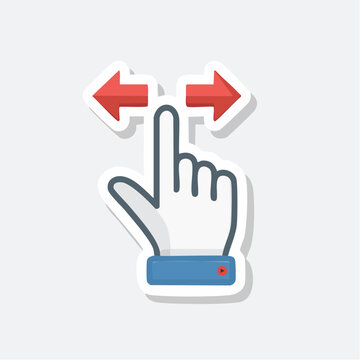 Swipe Left and Right Gesture Icon