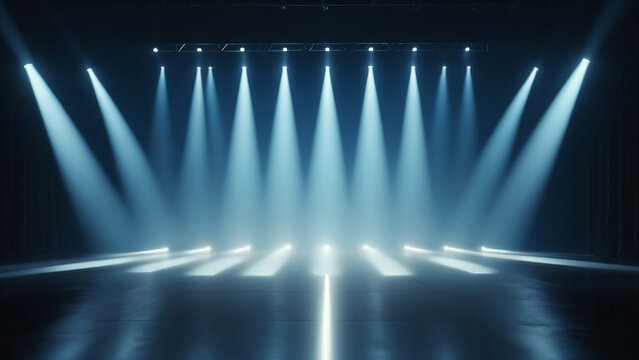 Wide Stage with Dense Array of Spotlights