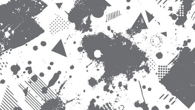 Glitch distorted grunge texture with noise damaged overlay and trendy error shapes vector design