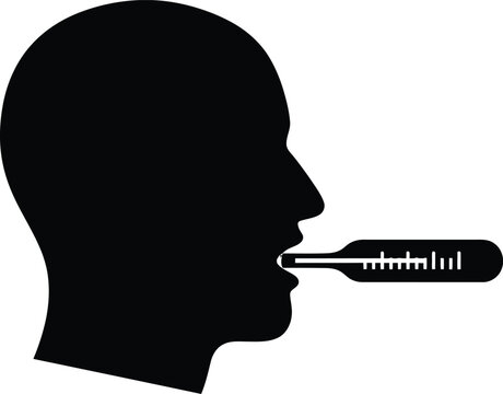Brainwashing concept silhouette of a head with a screwdriver in the mouth