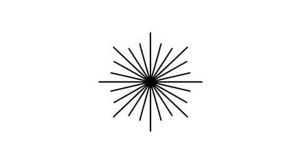 Fototapeta premium Black Sunburst Graphic Design Element.