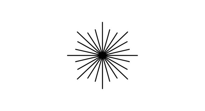 Black Sunburst Graphic Design Element.