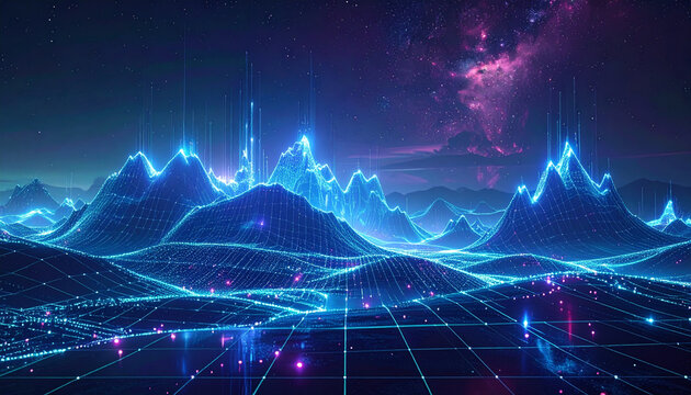 Abstract digital landscape