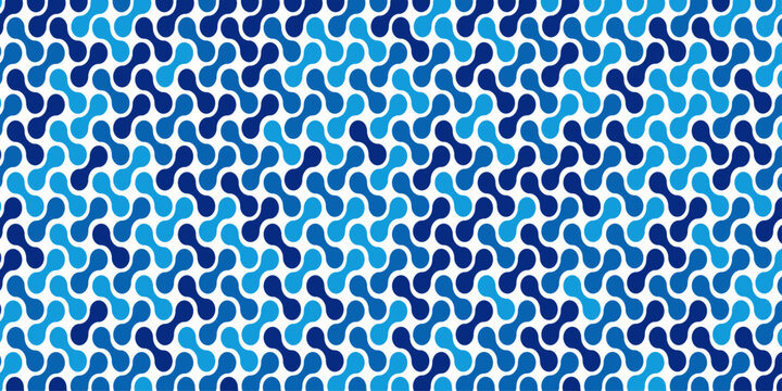 seamless pattern metal grid meatball wall decoration with chains circle wallpaper blue paper ornament cover, page, banner template design.