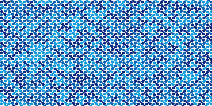 seamless pattern metal grid meatball wall decoration with chains circle wallpaper blue paper ornament cover, page, banner template design.