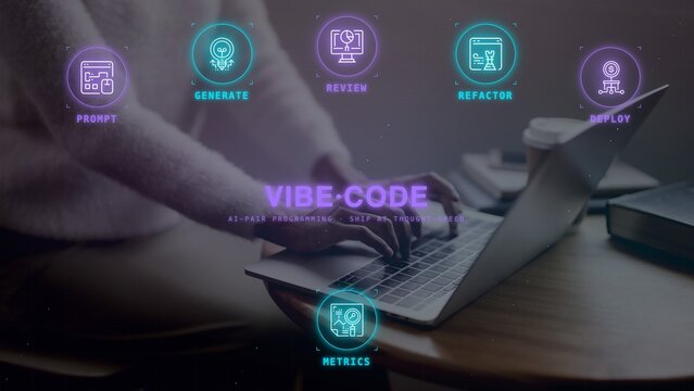 AI pair programming software development coding assistant with artificial intelligence technology using laptop computer for code generation review refactor