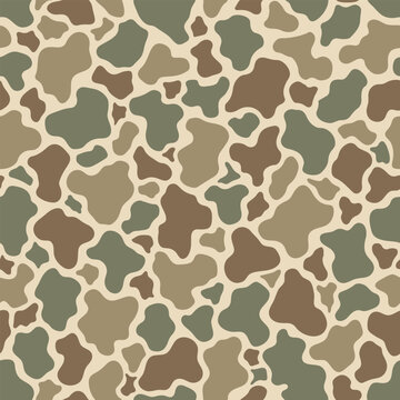 vector duck hunter camouflage design, hunting camo. Old school camouflage pattern. Marsh background