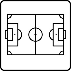 Football pitch field icon top view soccer field © Stefanina